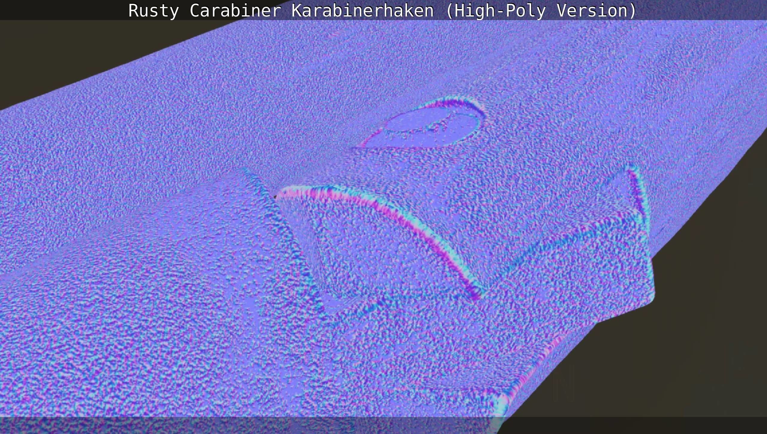 Rusty Carabiner - Karabinerhaken  - High-Poly Version 3D model_127