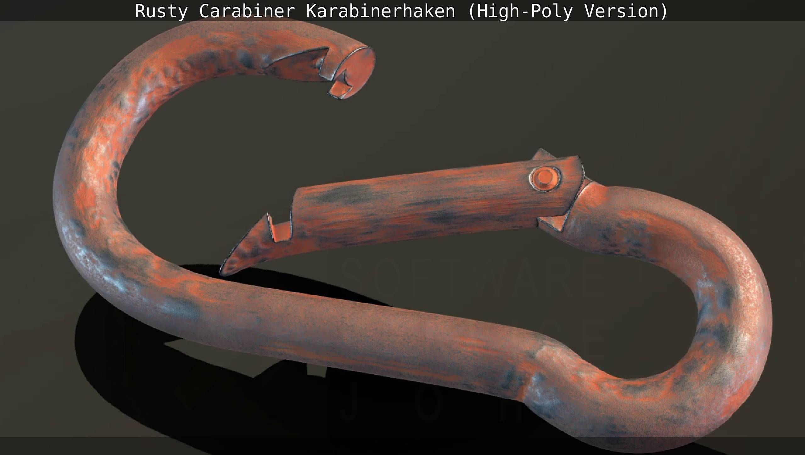 Rusty Carabiner - Karabinerhaken  - High-Poly Version 3D model_139