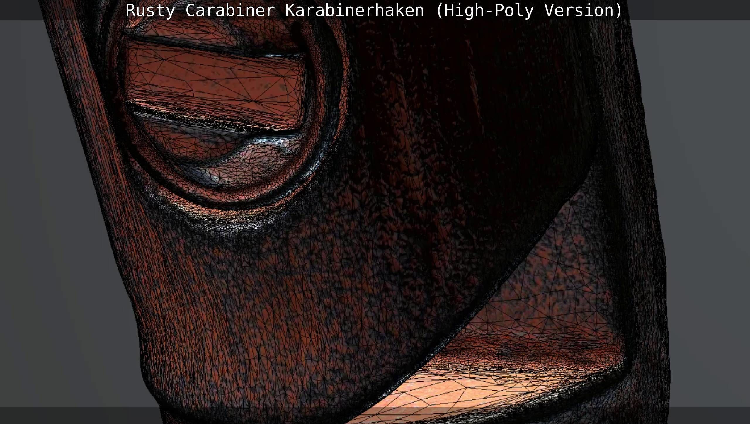 Rusty Carabiner - Karabinerhaken  - High-Poly Version 3D model_53