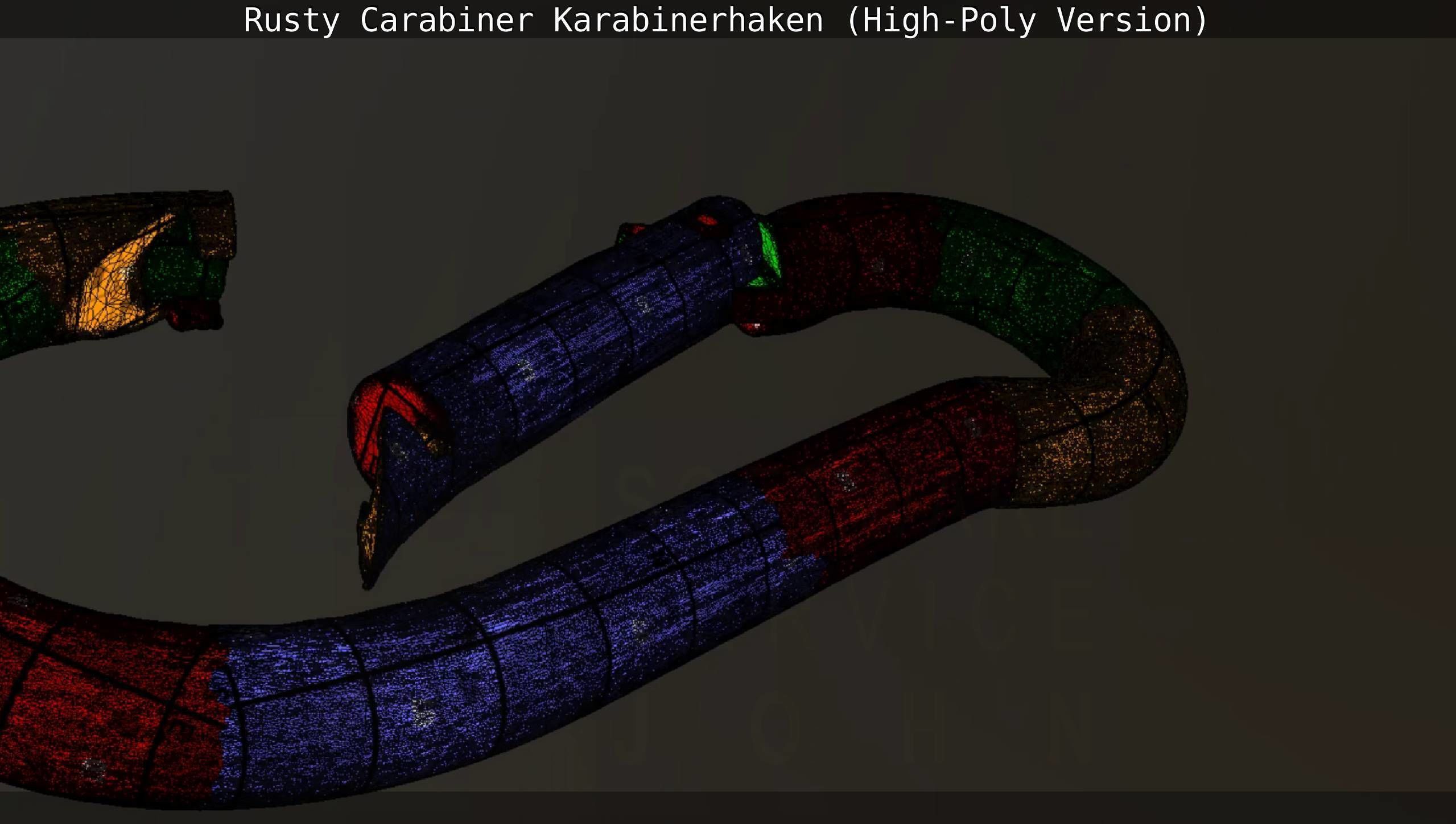 Rusty Carabiner - Karabinerhaken  - High-Poly Version 3D model_101