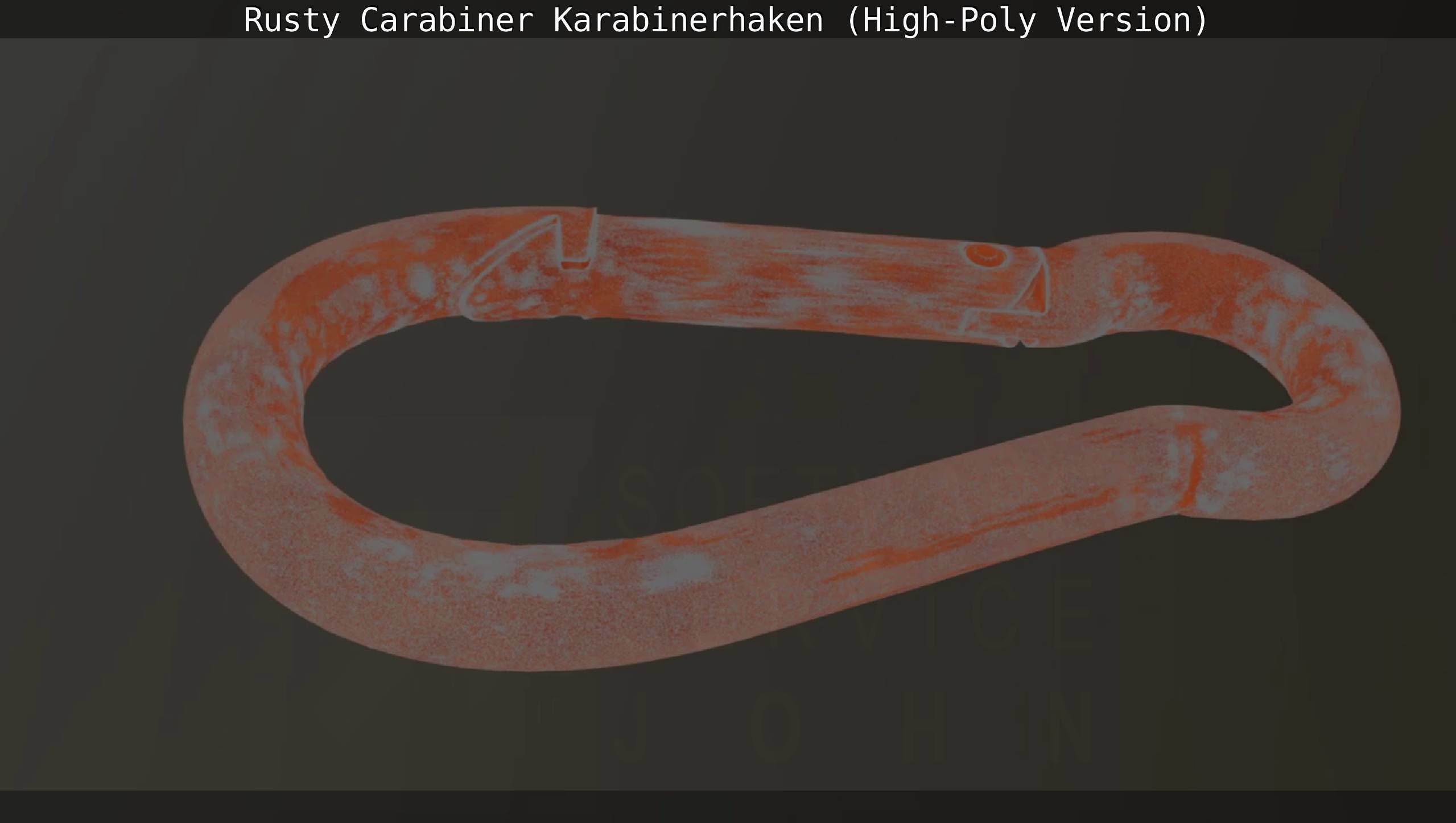 Rusty Carabiner - Karabinerhaken  - High-Poly Version 3D model_63