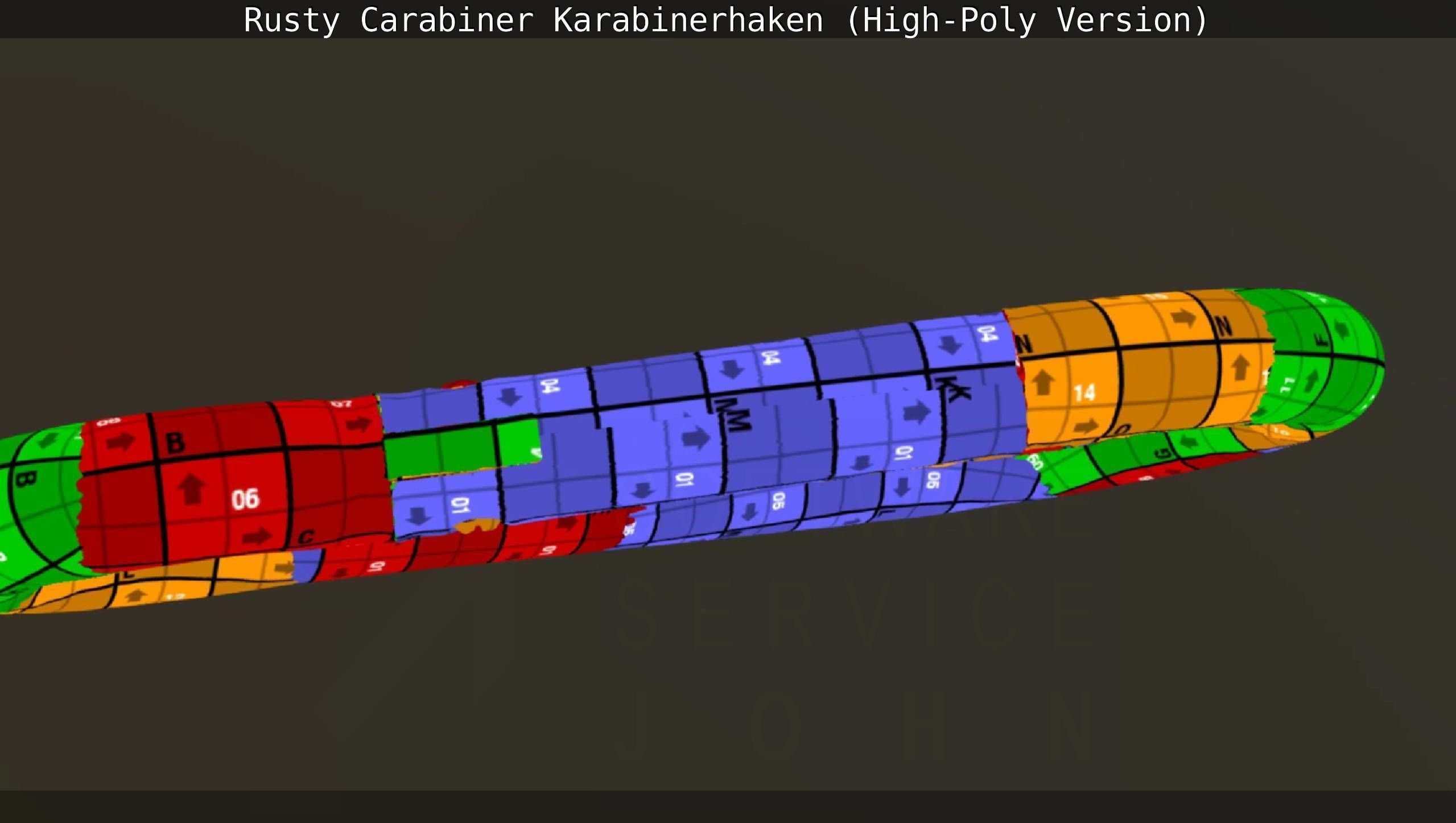 Rusty Carabiner - Karabinerhaken  - High-Poly Version 3D model_106