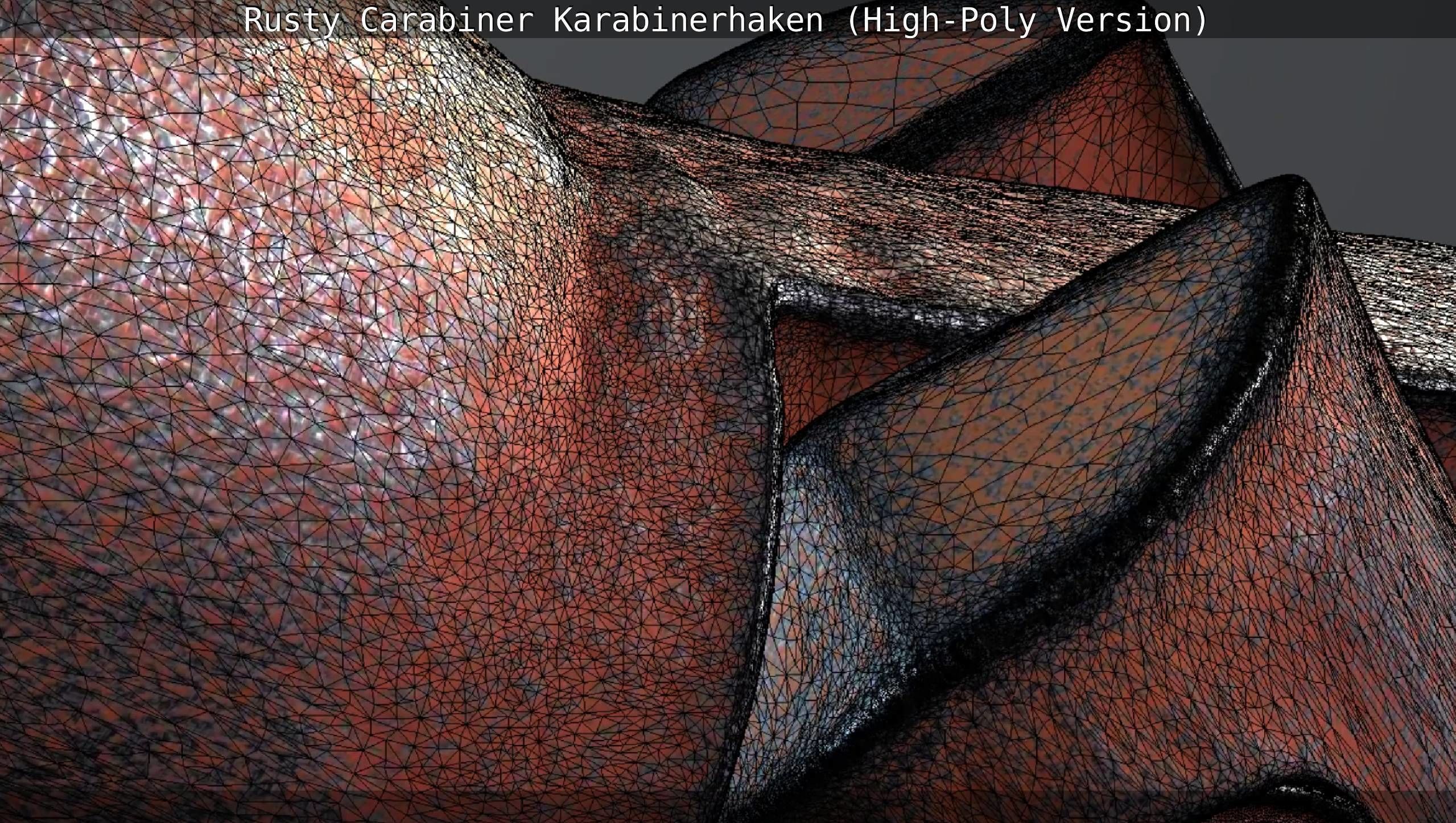 Rusty Carabiner - Karabinerhaken  - High-Poly Version 3D model_58