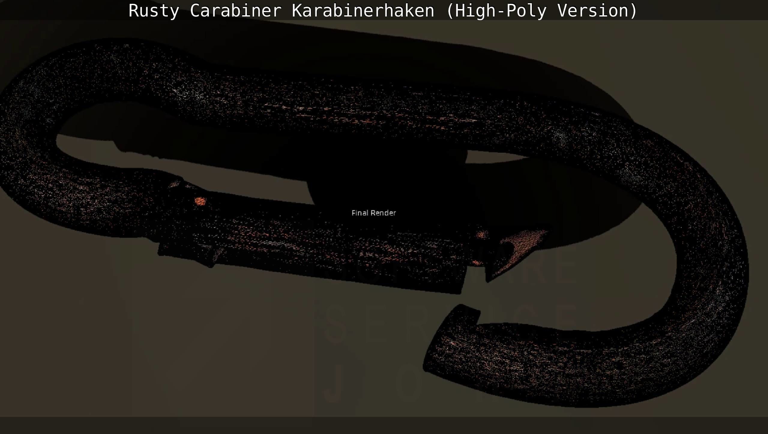 Rusty Carabiner - Karabinerhaken  - High-Poly Version 3D model_111