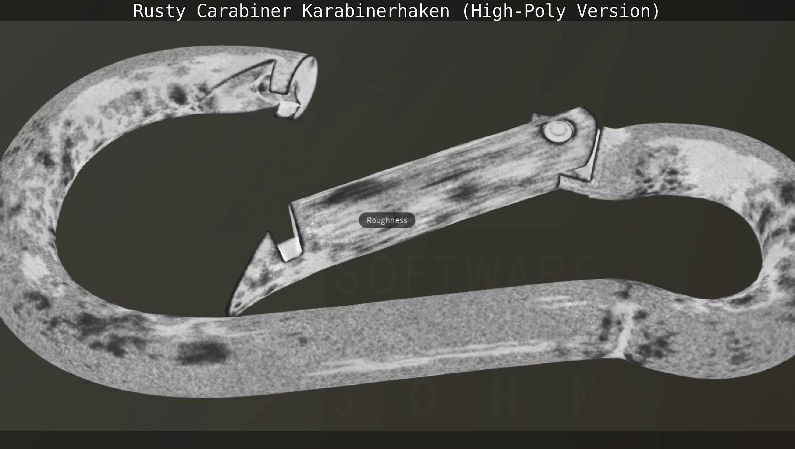 Rusty Carabiner - Karabinerhaken  - High-Poly Version 3D model_62