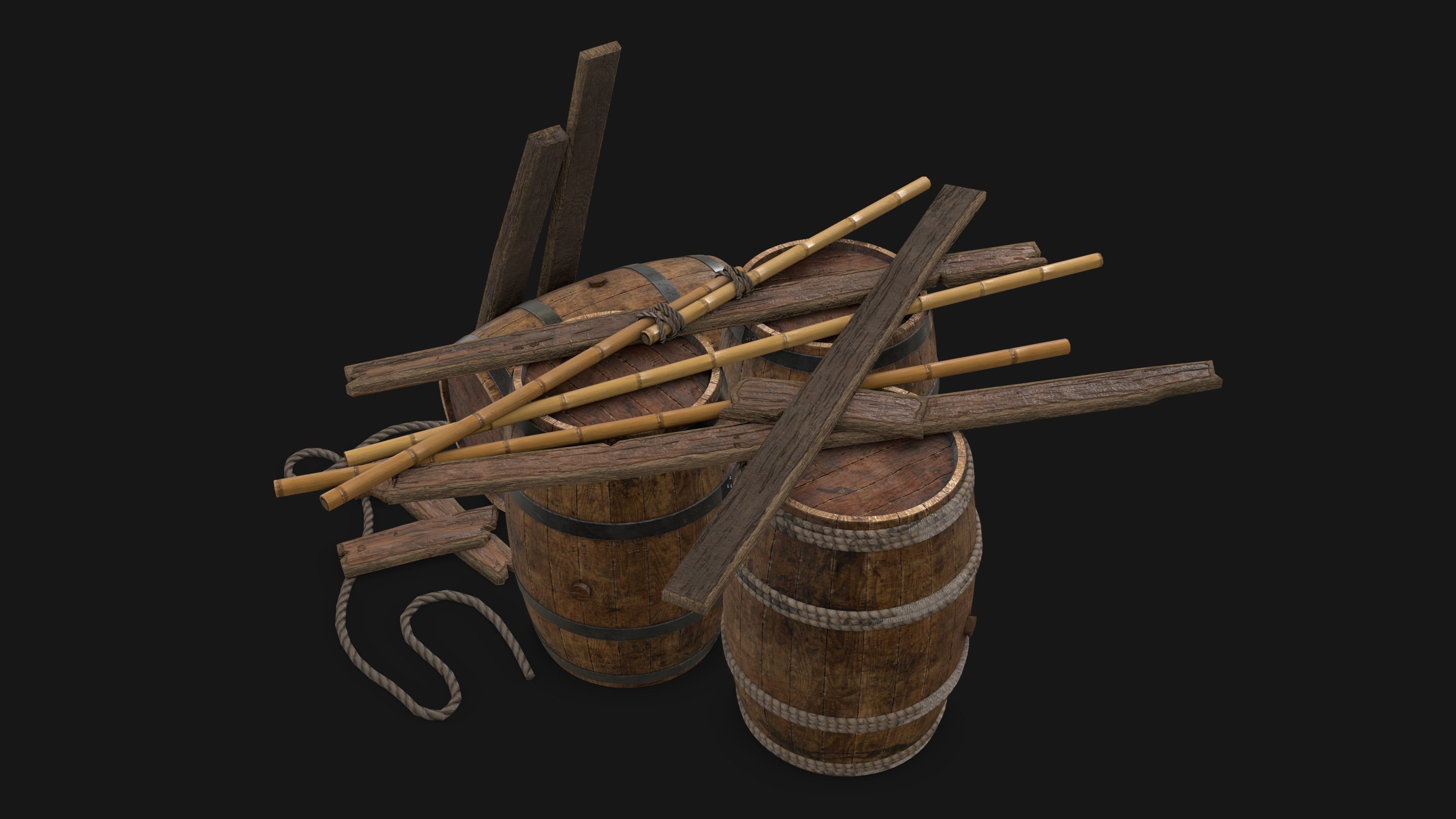 Wooden Storage Assets Collection 01 _11