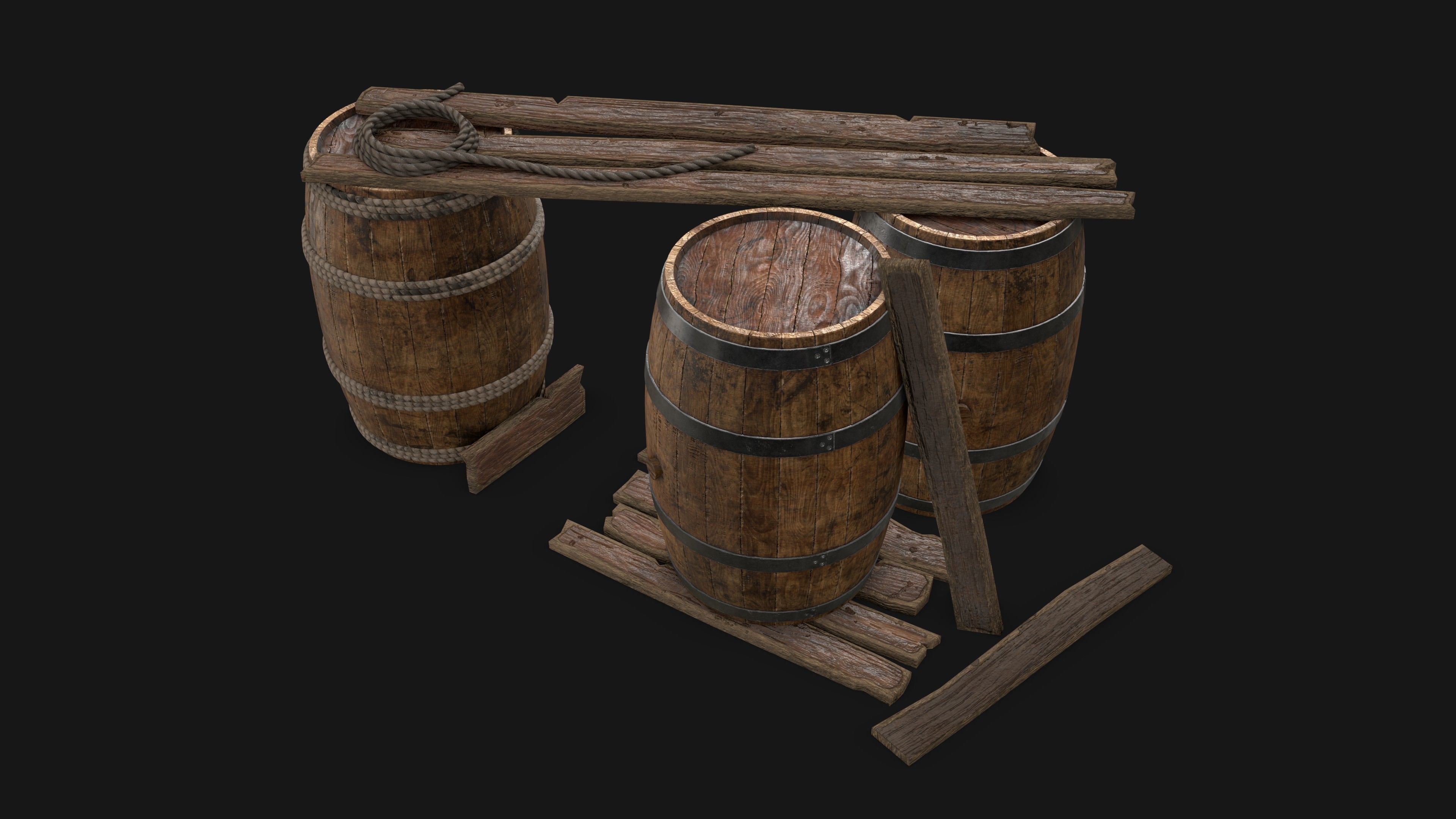 Wooden Storage Assets Collection 01 _15