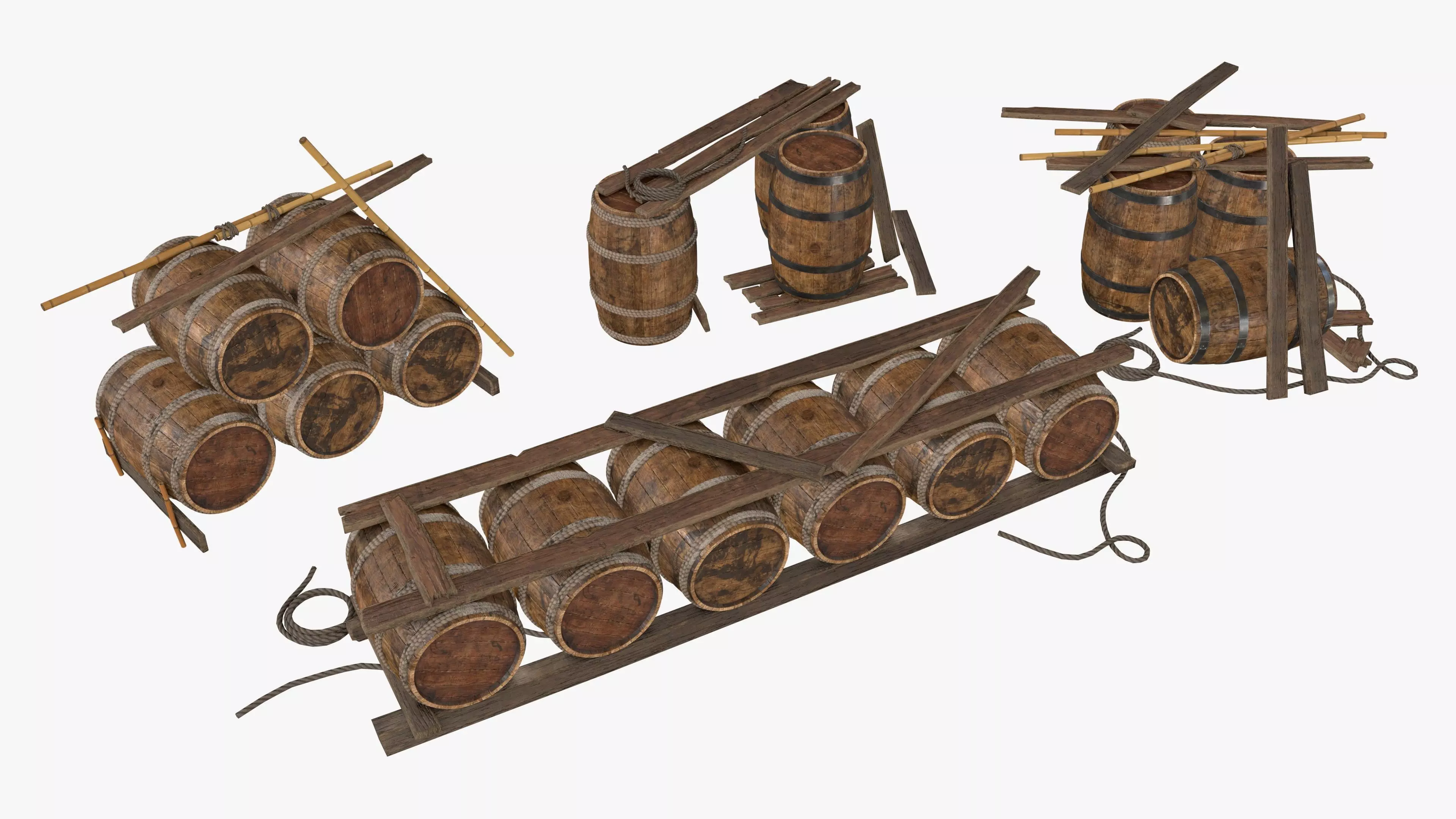 Wooden Storage Assets Collection 01 _0