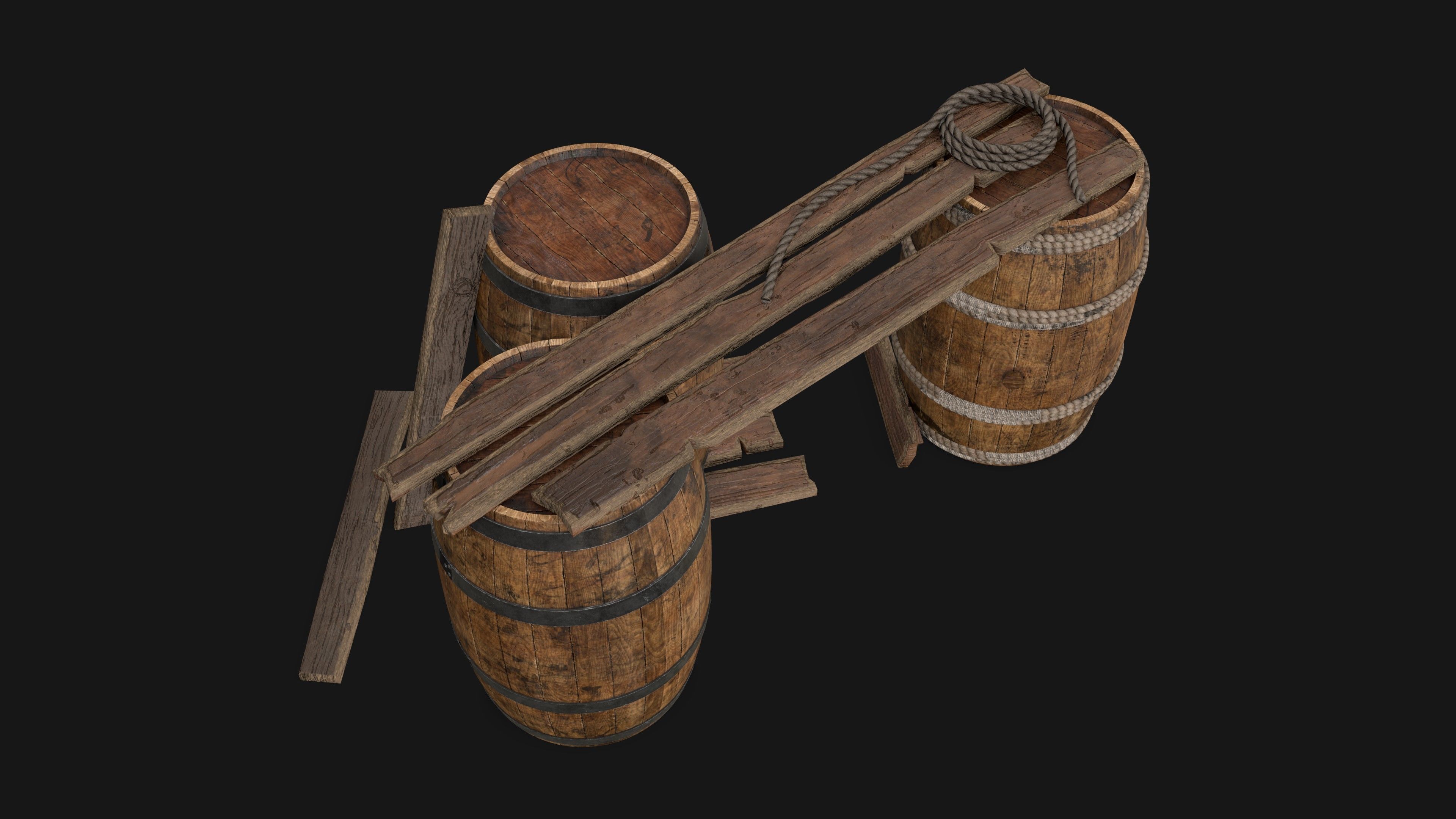 Wooden Storage Assets Collection 01 _16