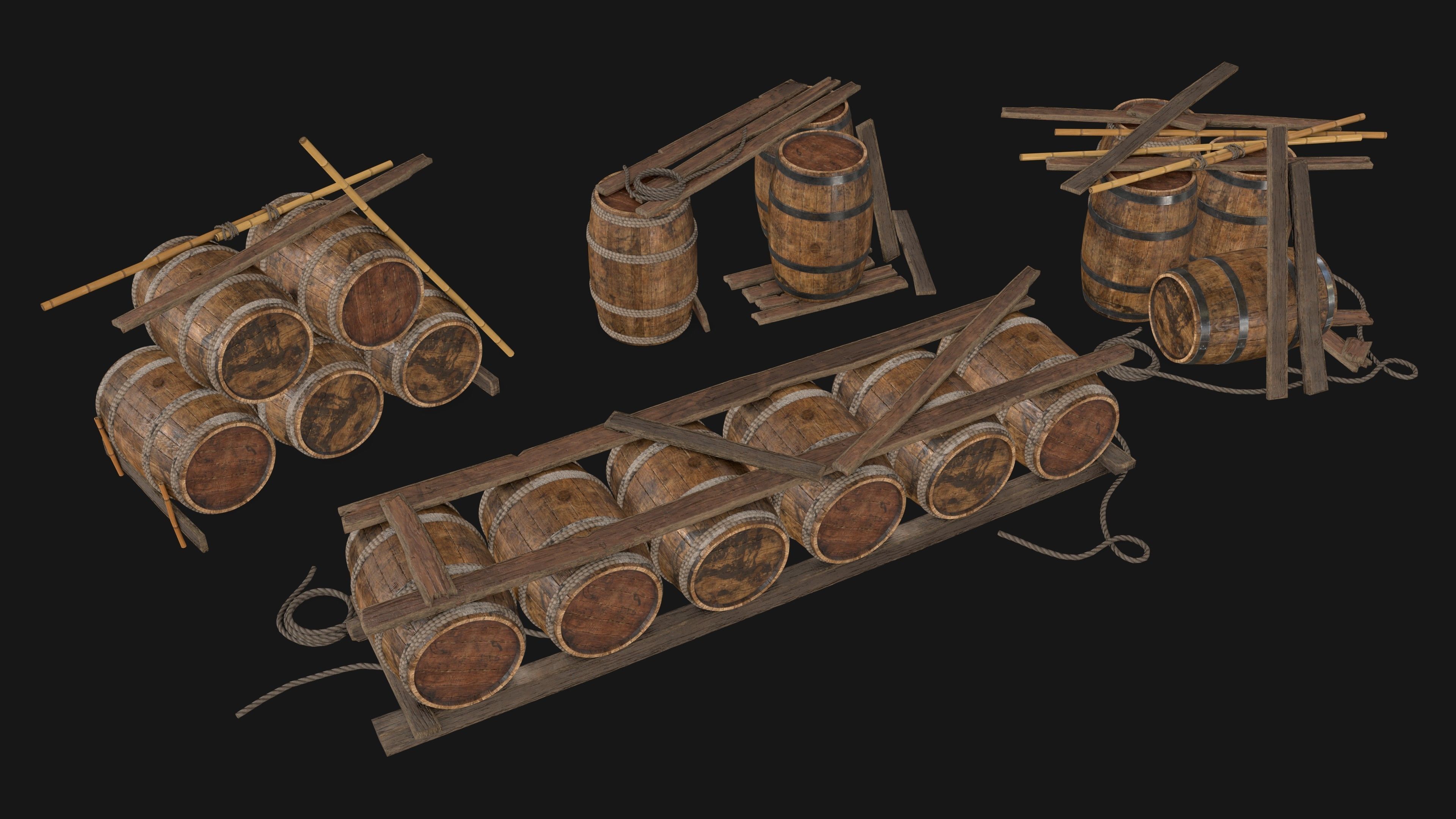 Wooden Storage Assets Collection 01 _8