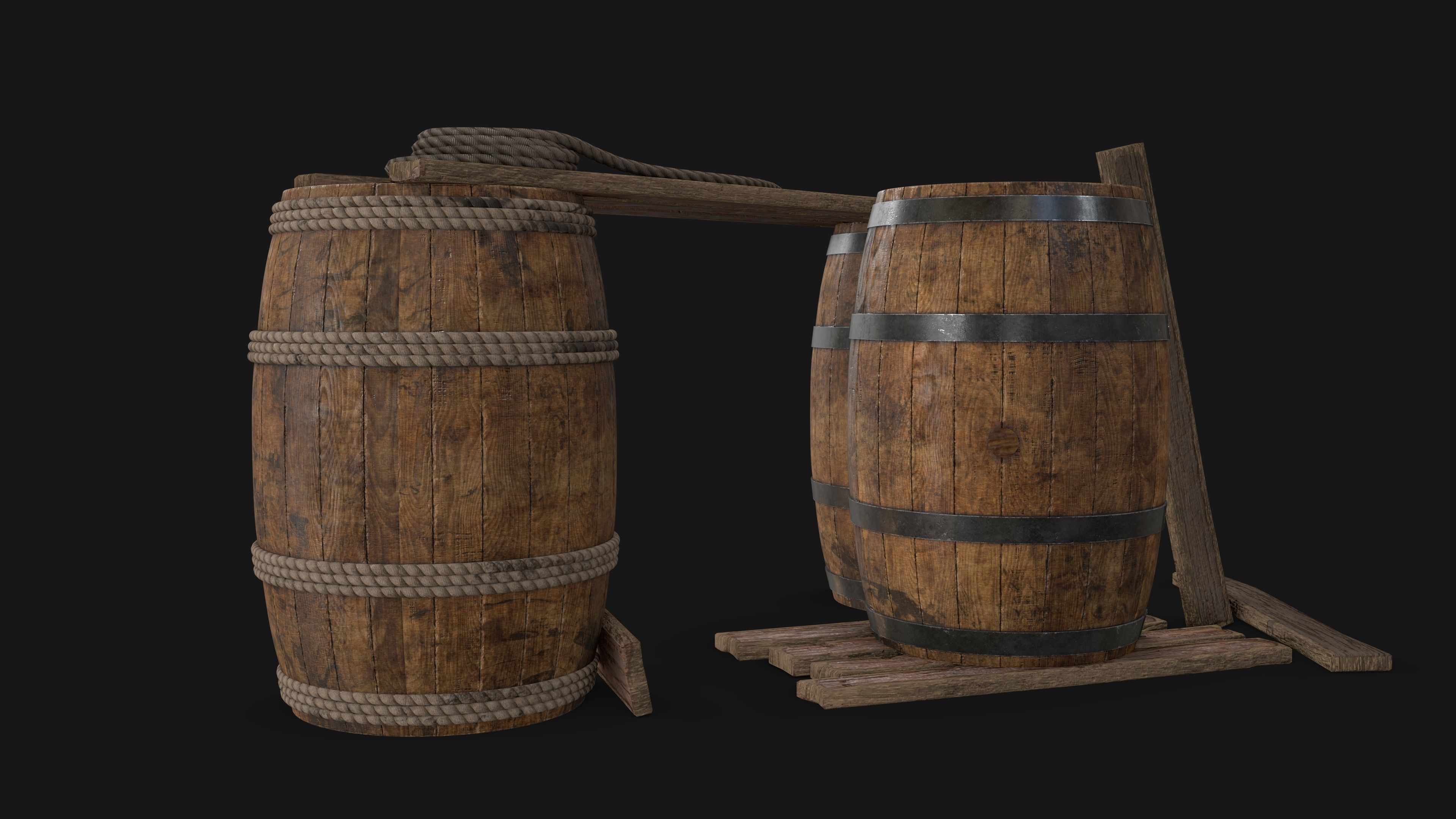 Wooden Storage Assets Collection 01 _14