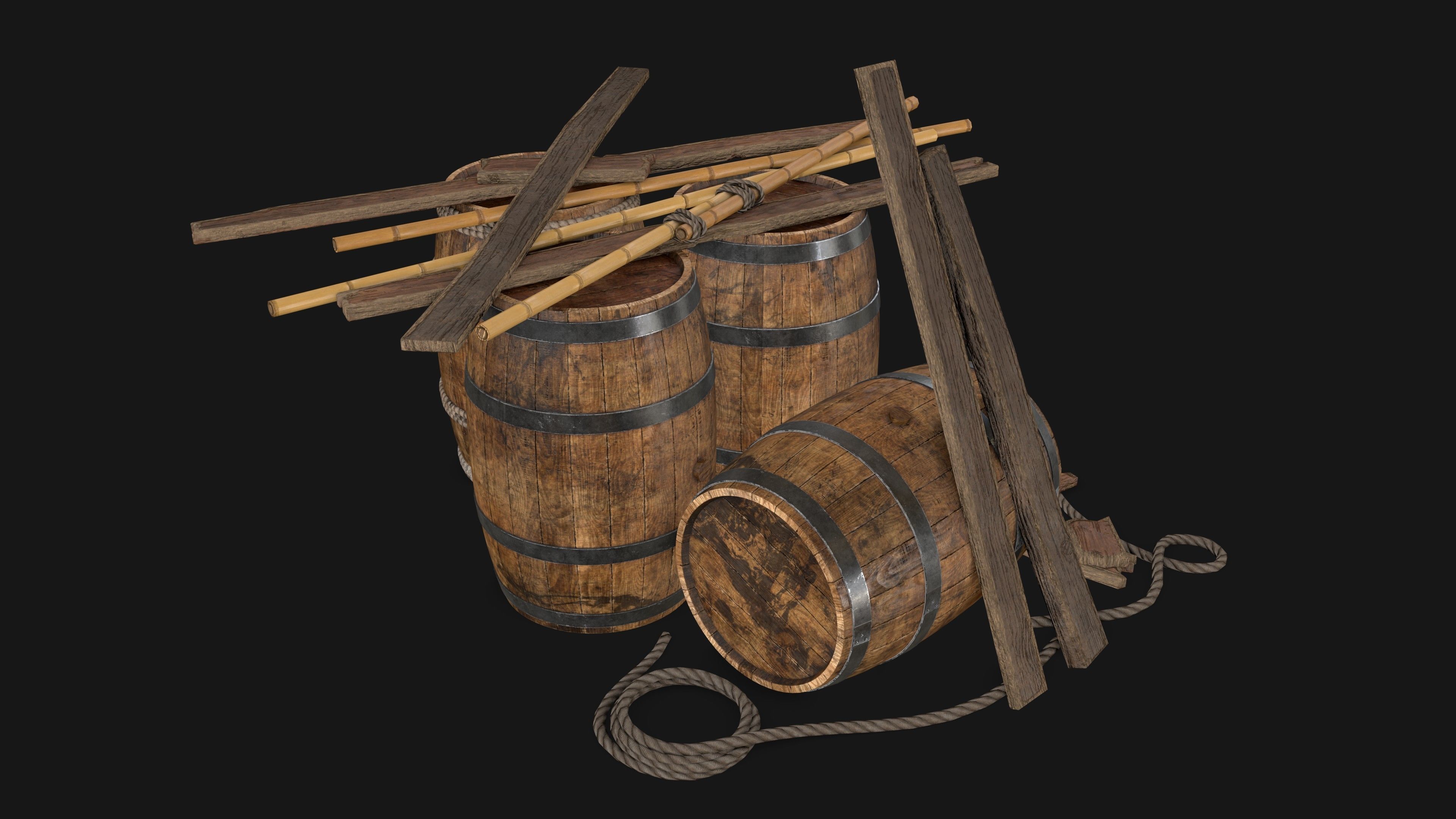 Wooden Storage Assets Collection 01 _9