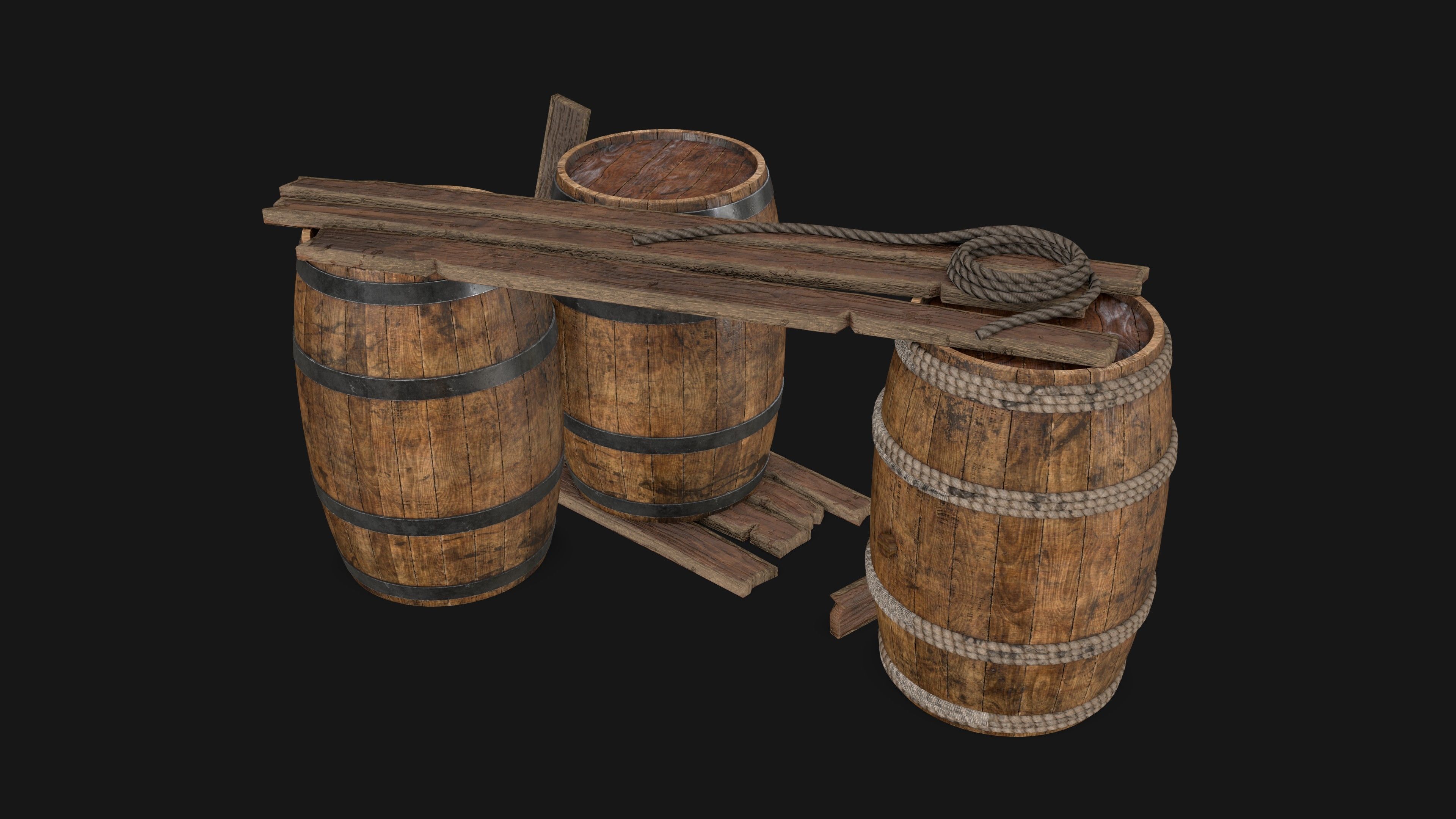 Wooden Storage Assets Collection 01 _13
