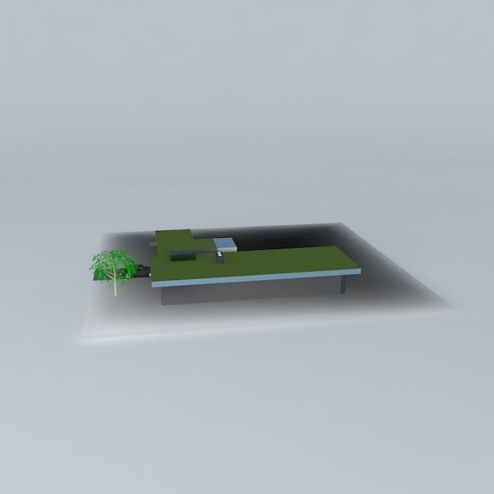 Modern House Free 3D model_2