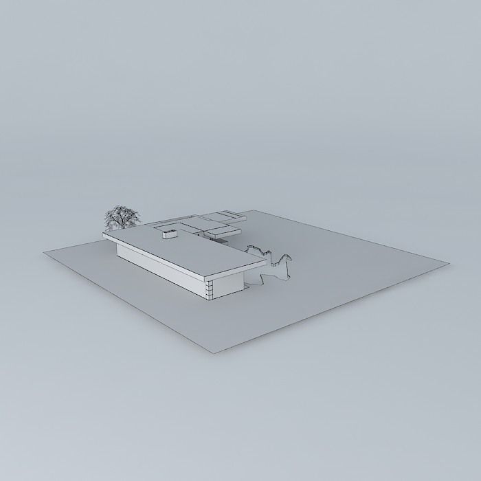 Modern House Free 3D model_4