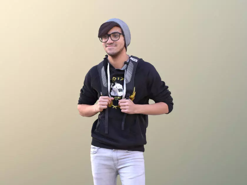 Clark 10747 - Standing Casual Guy Low-poly 3D model_0