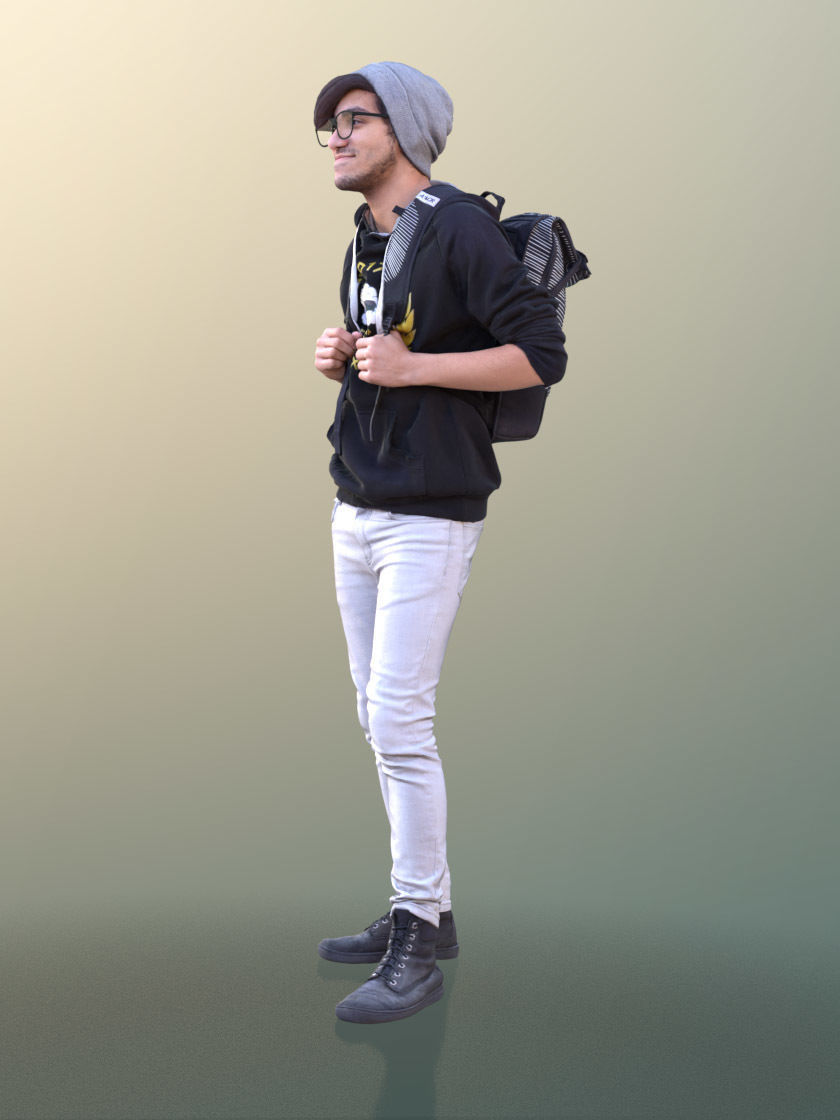 Clark 10747 - Standing Casual Guy Low-poly 3D model_2