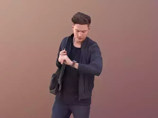 Dan 10478 - Standing Casual Guy Low-poly 3D model