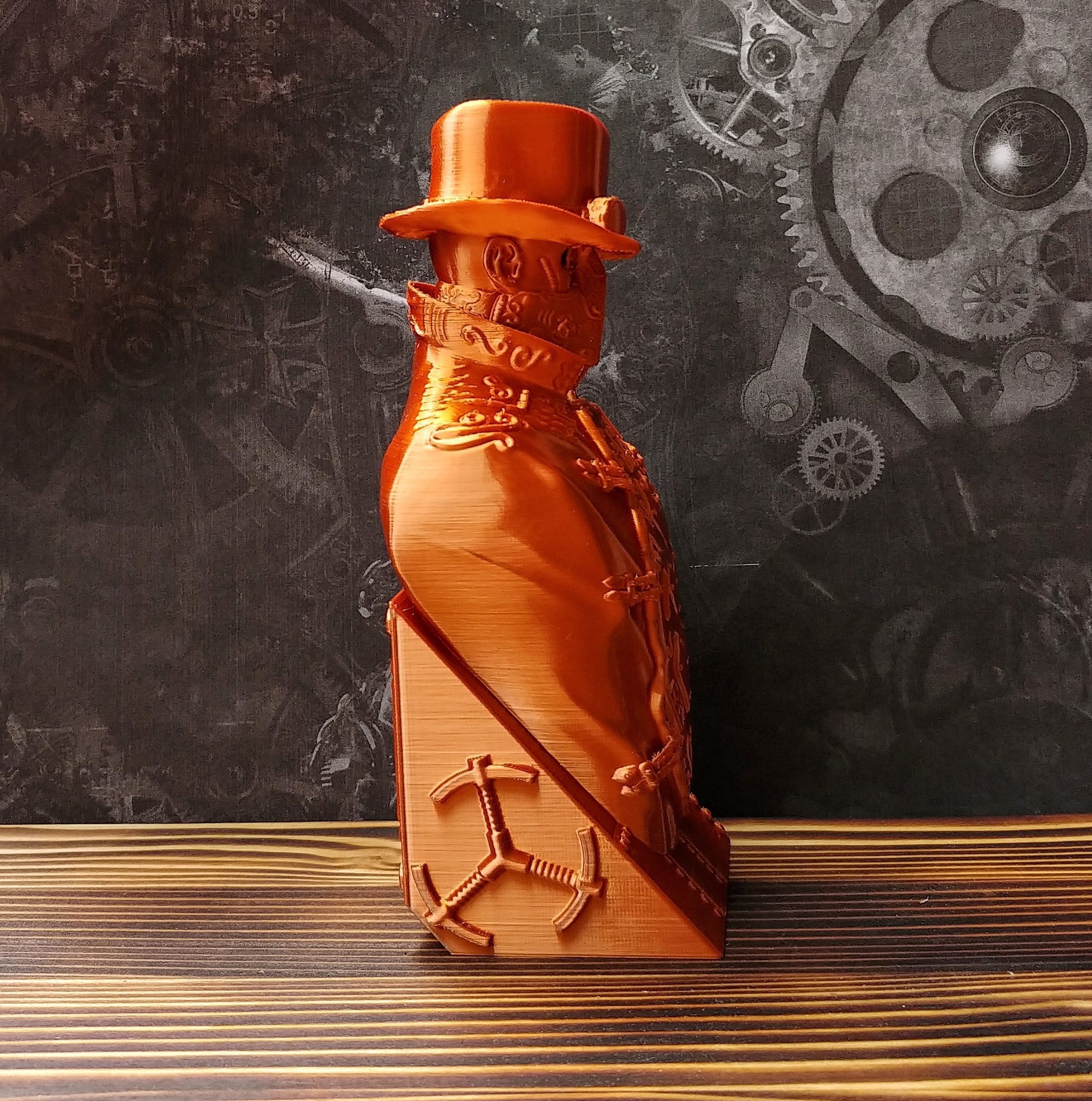 Steampunk Bust 3D print model_3