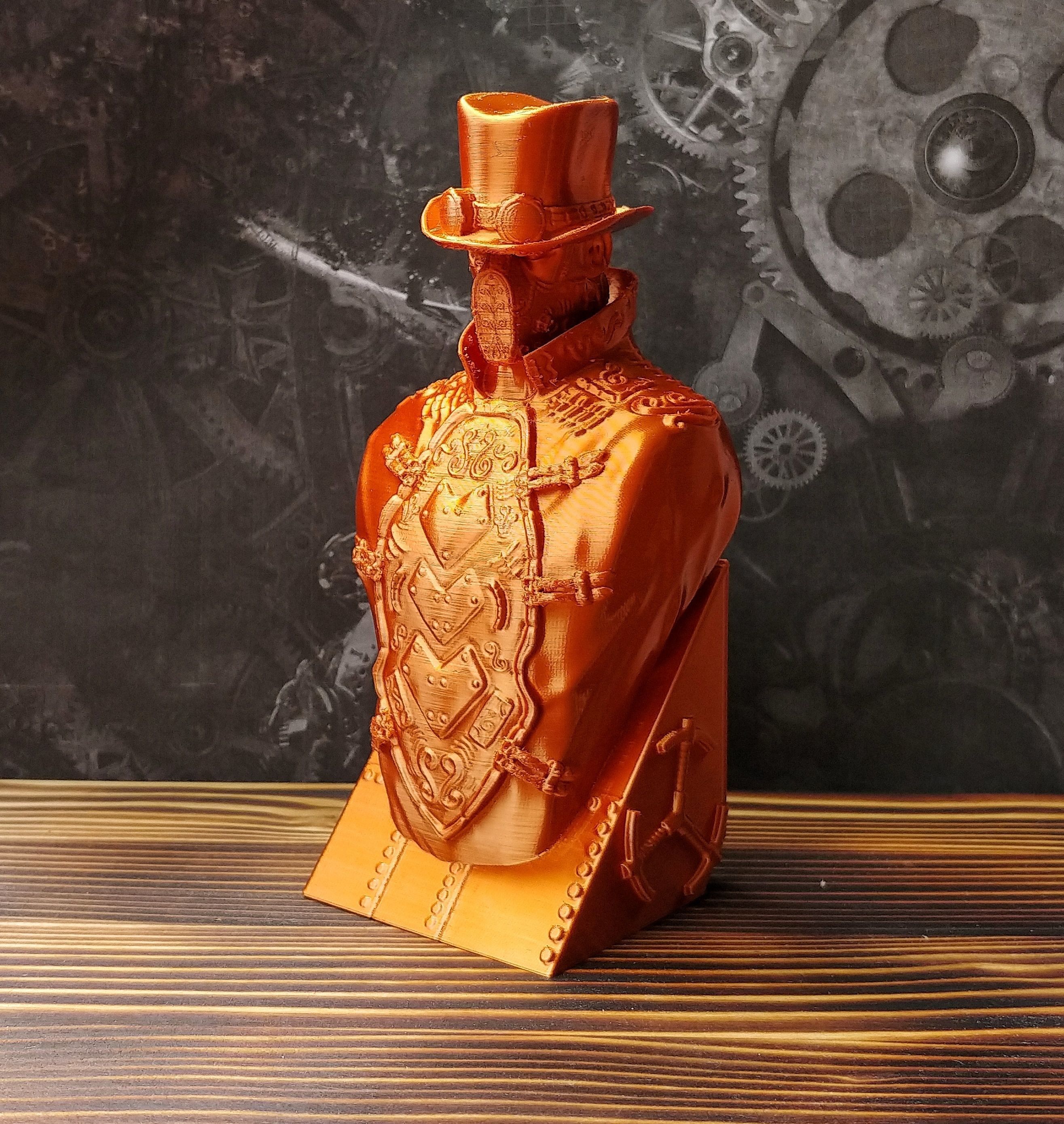 Steampunk Bust 3D print model_1