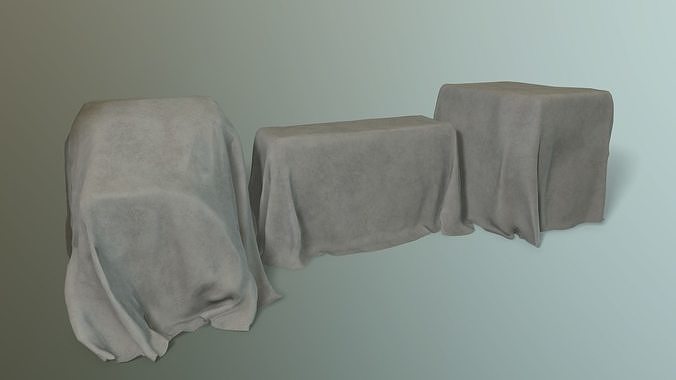 Fabric Covers Pack - Game props Low-poly 3D model