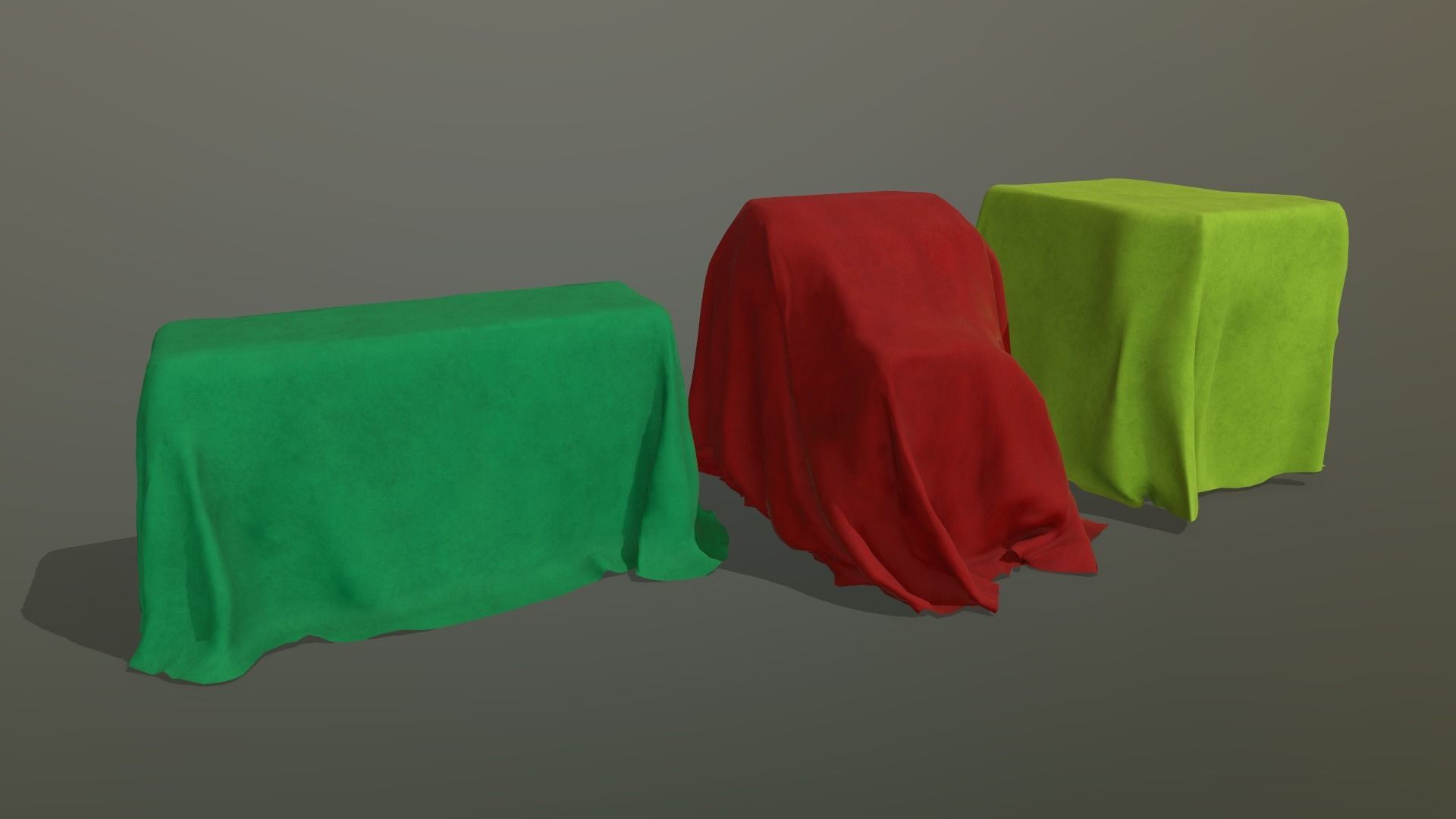 Fabric Covers Pack - Game props Low-poly 3D model_5