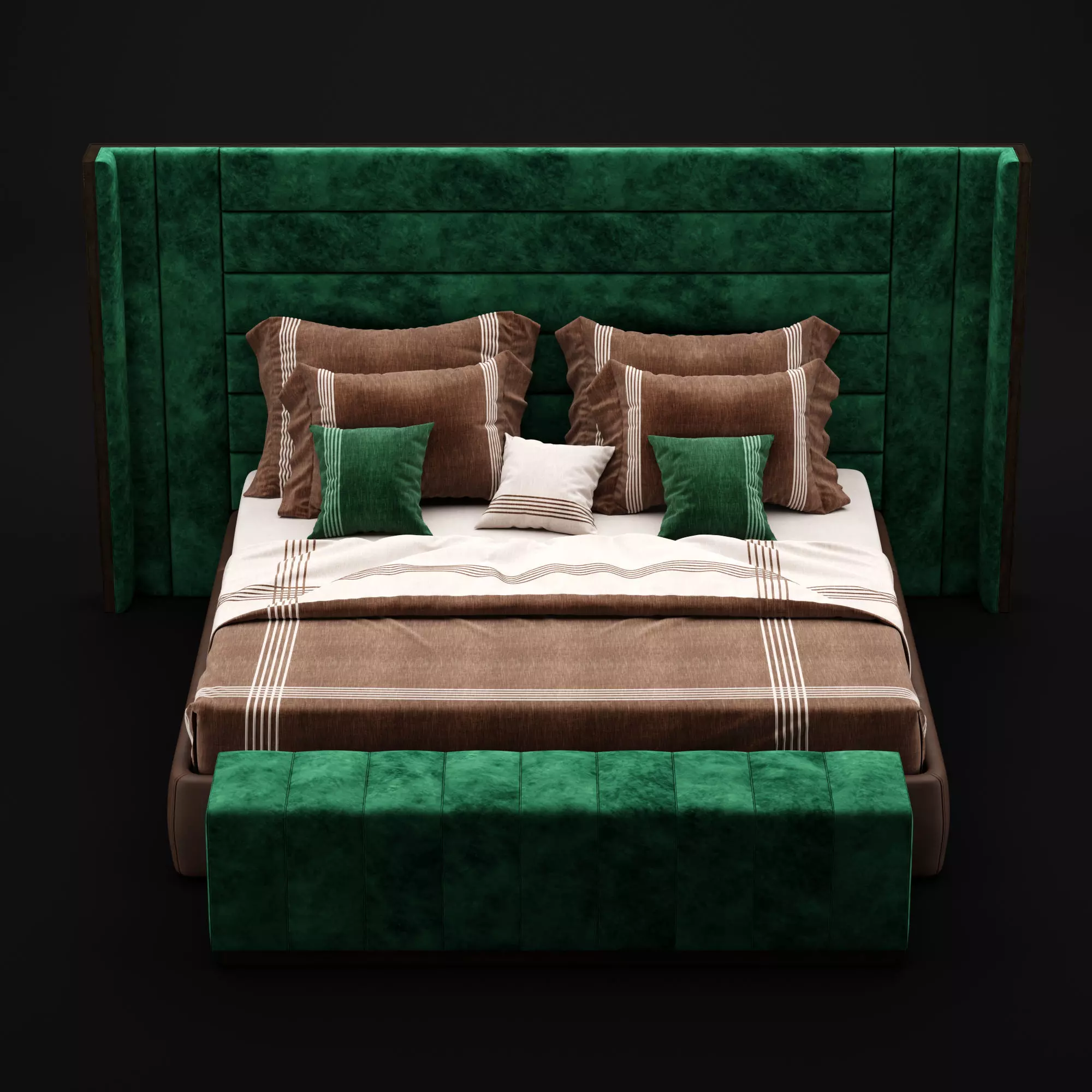 modern bed 5 3D model