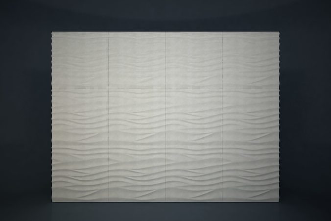 01 SILK PATTERN 3D WALL Low-poly 3D model