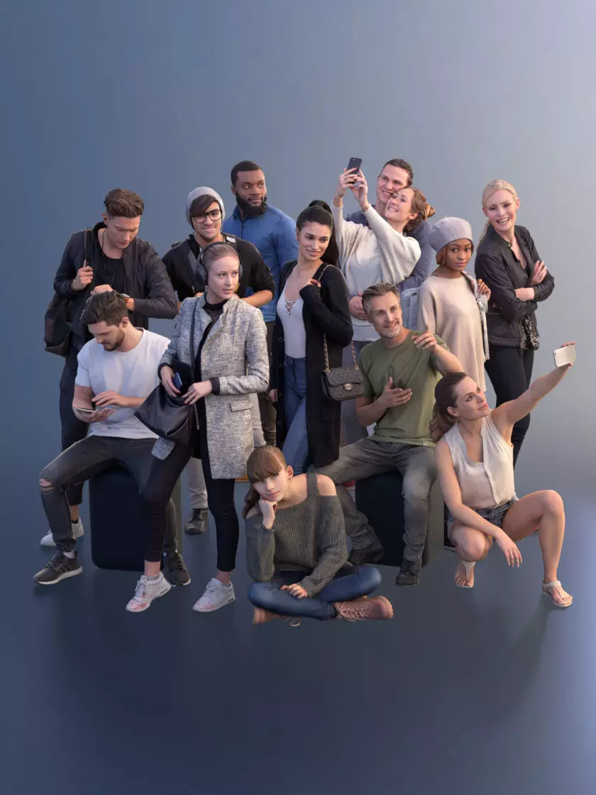 1003 Casual Bundle 02 3D Model Collection_0