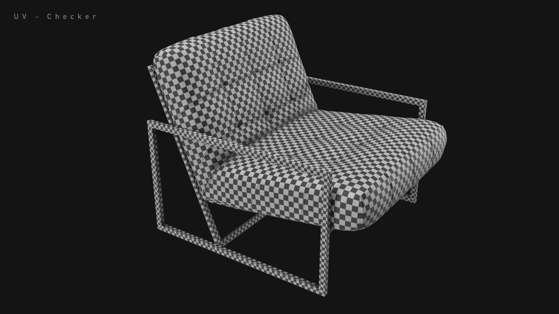 Goldfinger Lounge Chair PBR  Low-poly 3D model_7