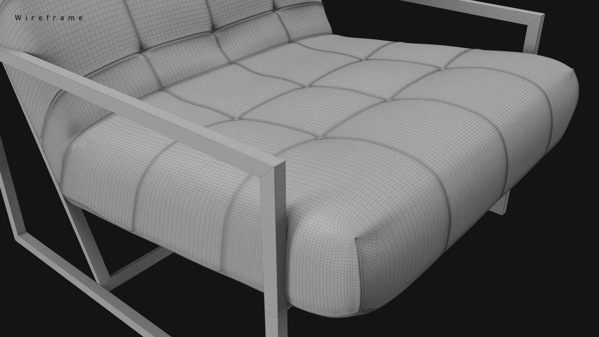 Goldfinger Lounge Chair PBR  Low-poly 3D model_9