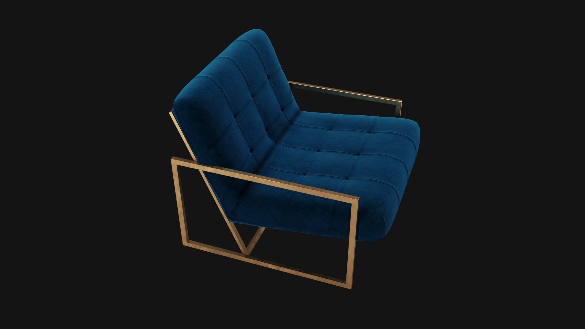 Goldfinger Lounge Chair PBR  Low-poly 3D model_6