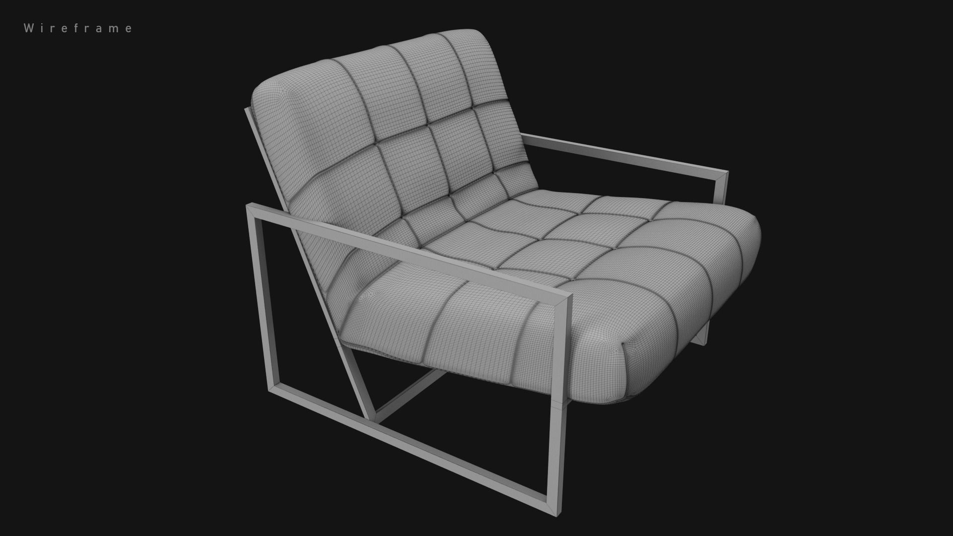 Goldfinger Lounge Chair PBR  Low-poly 3D model_8