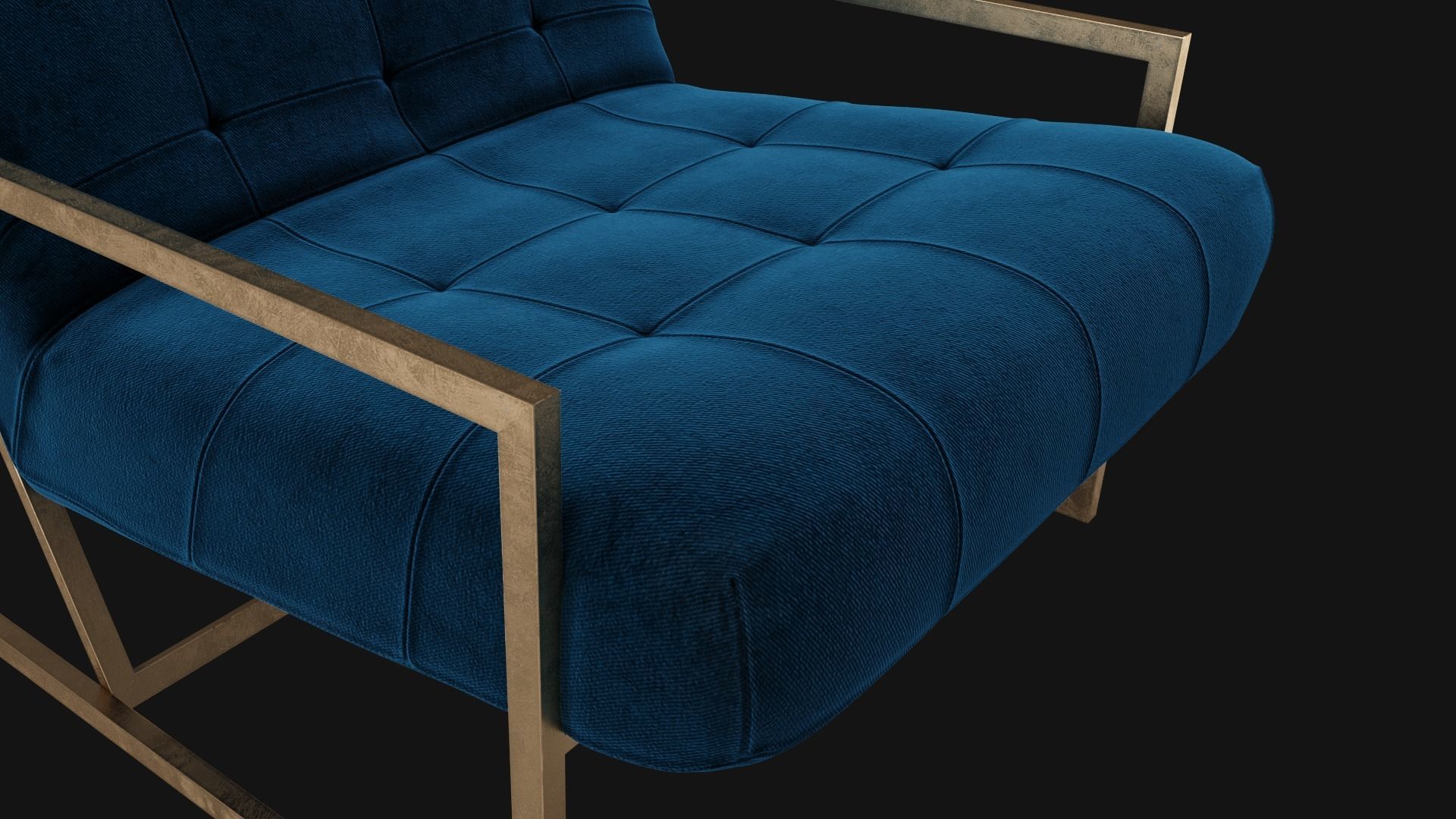 Goldfinger Lounge Chair PBR  Low-poly 3D model_3
