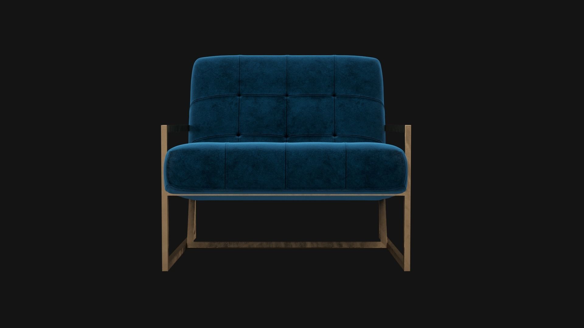 Goldfinger Lounge Chair PBR  Low-poly 3D model_5