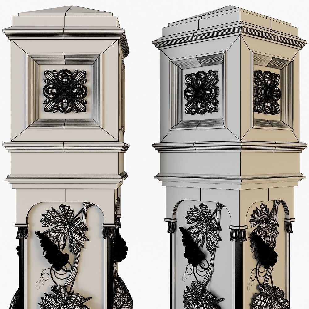 stair column for cnc  3D model_5