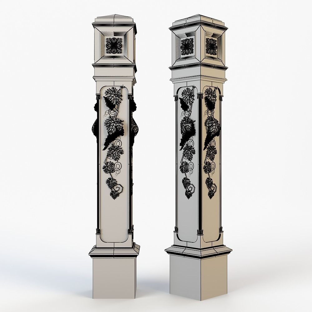 stair column for cnc  3D model_3