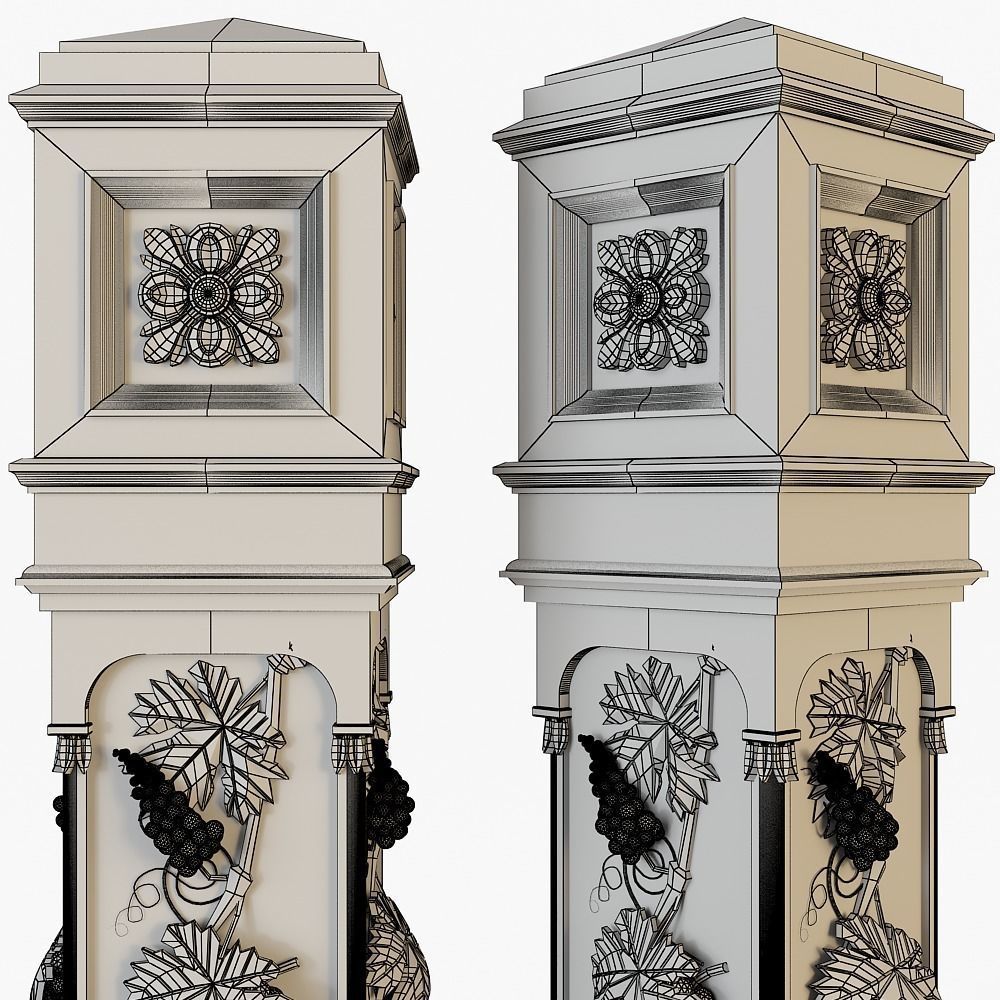 stair column for cnc  3D model_4