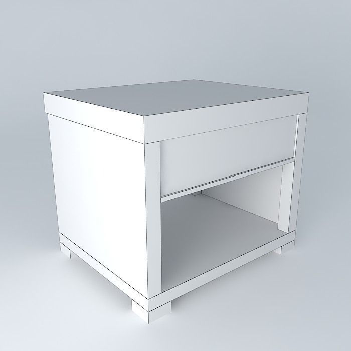 Night Table Wicker Free 3D model_4