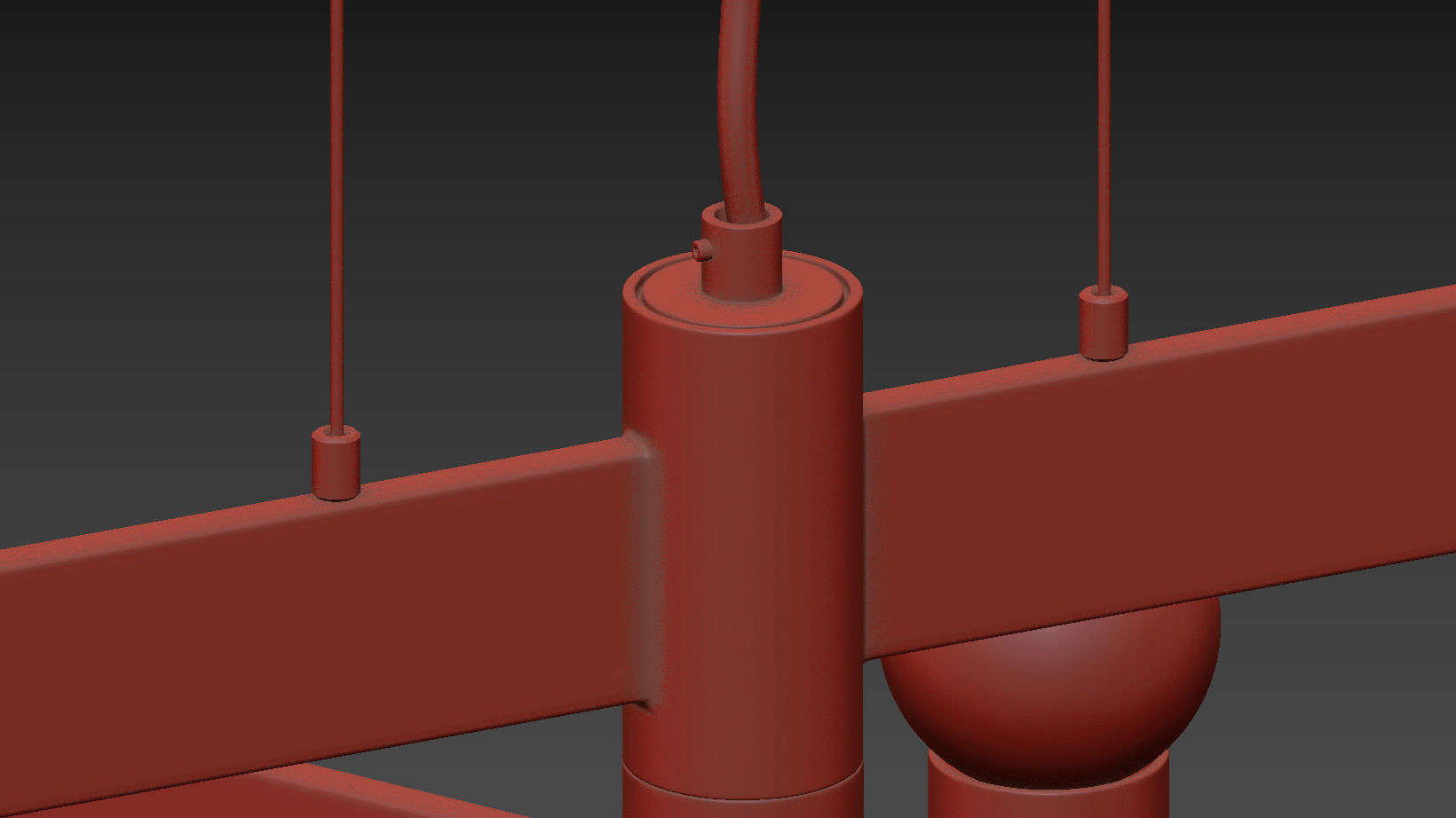 CB2 MUNROE BRASS PENDANT LIGHT 3D model_6