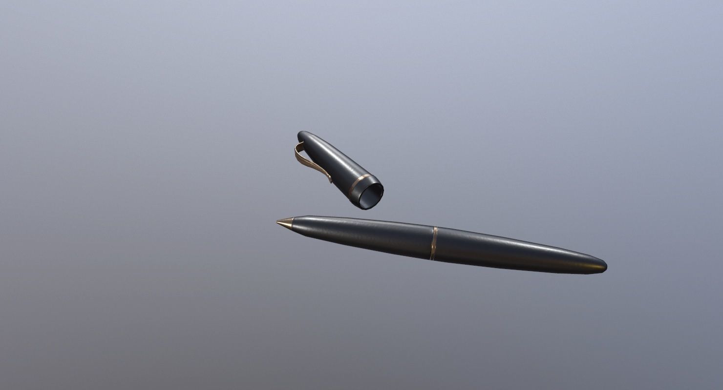 Pen Game Ready Low-poly 3D model_6