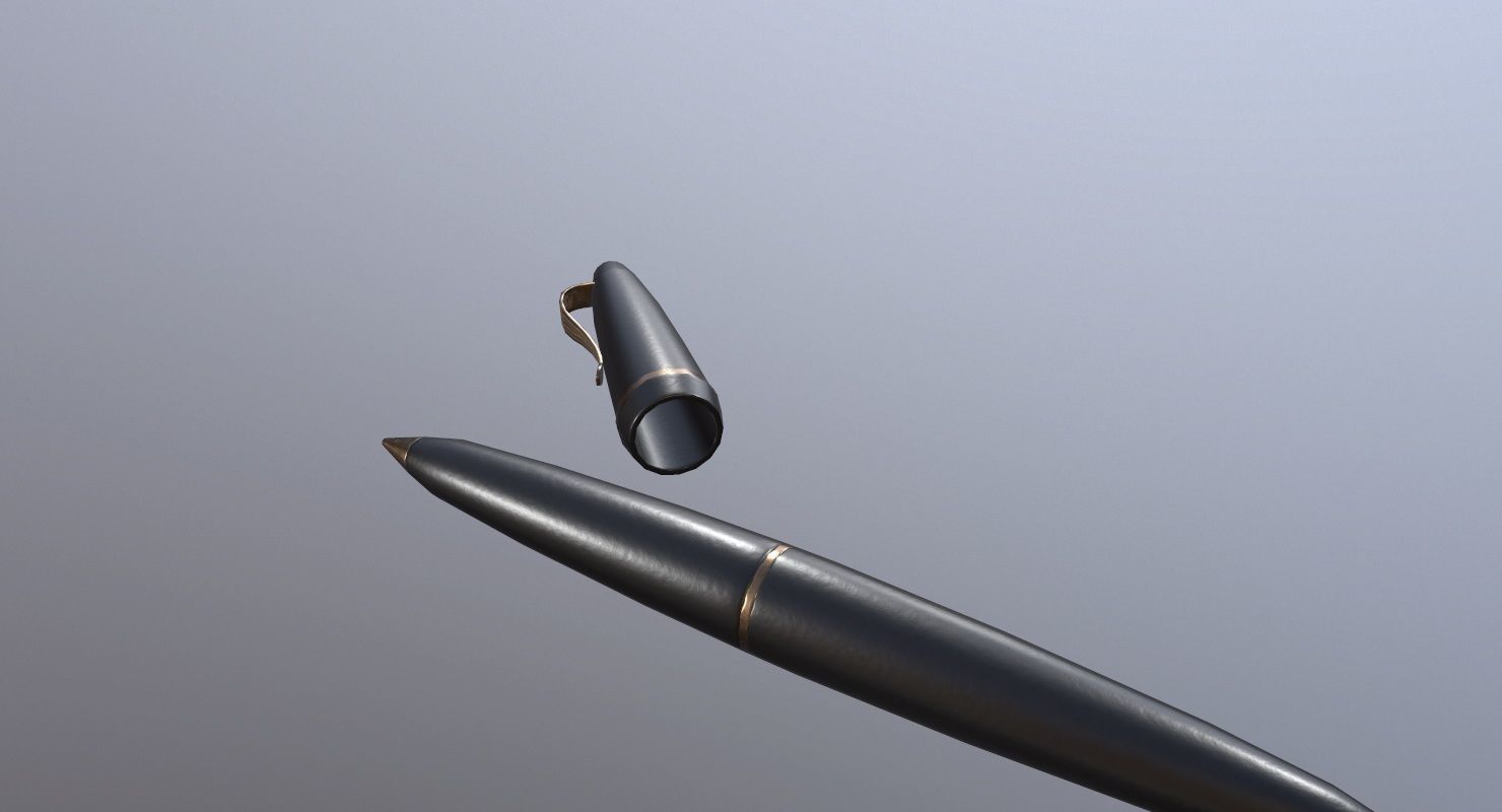 Pen Game Ready Low-poly 3D model_8
