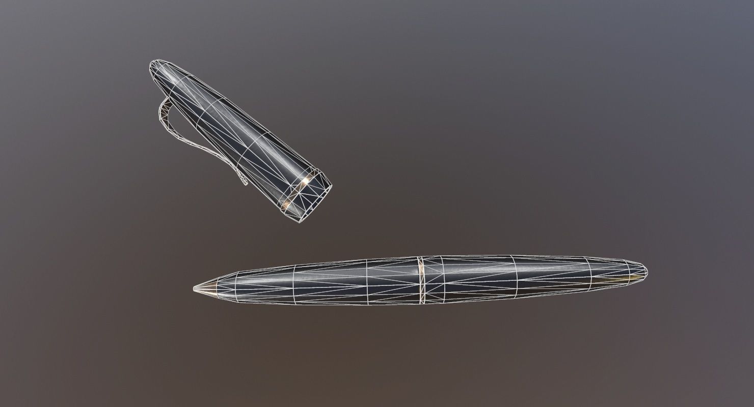 Pen Game Ready Low-poly 3D model_9