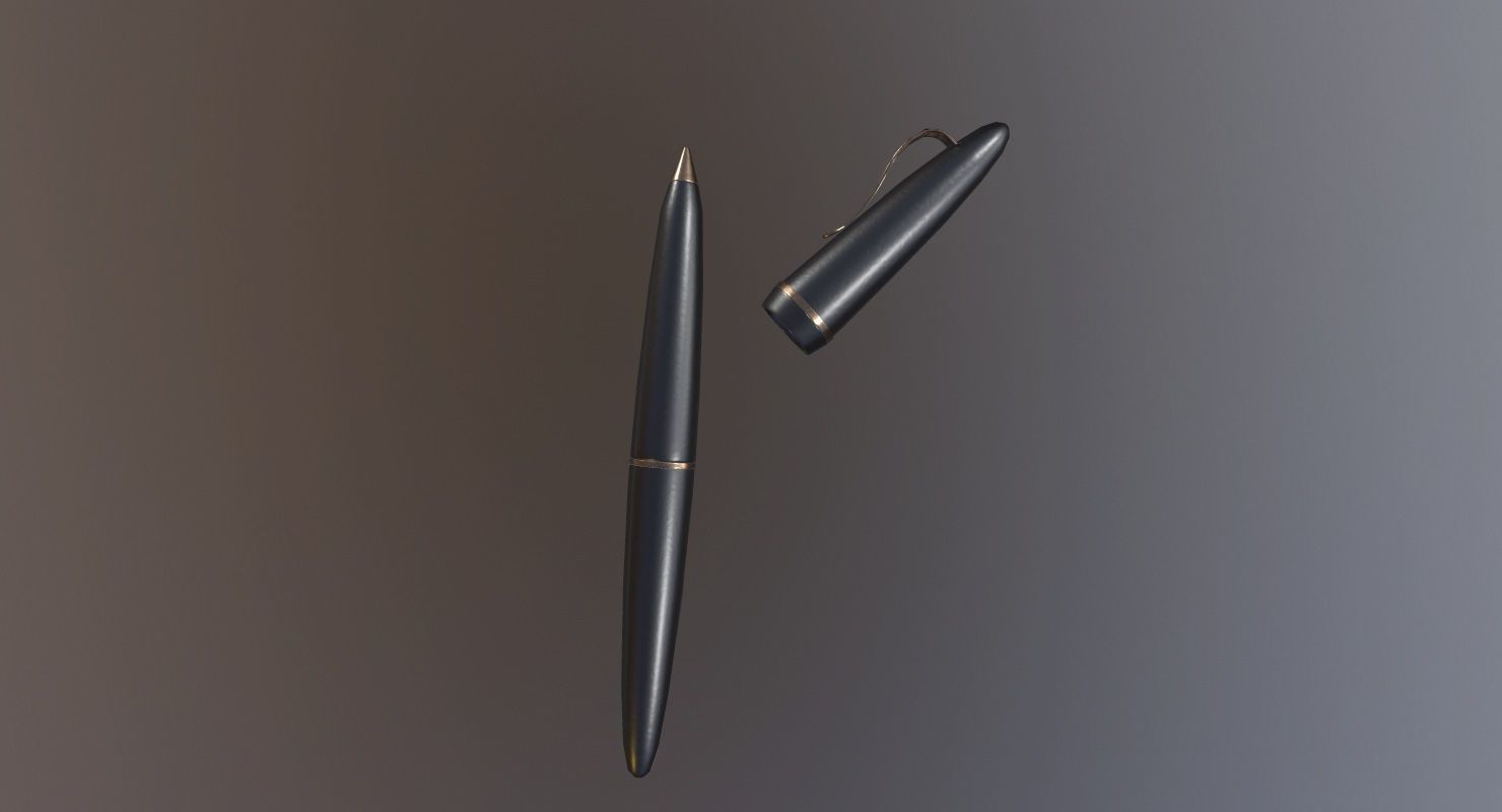 Pen Game Ready Low-poly 3D model_7