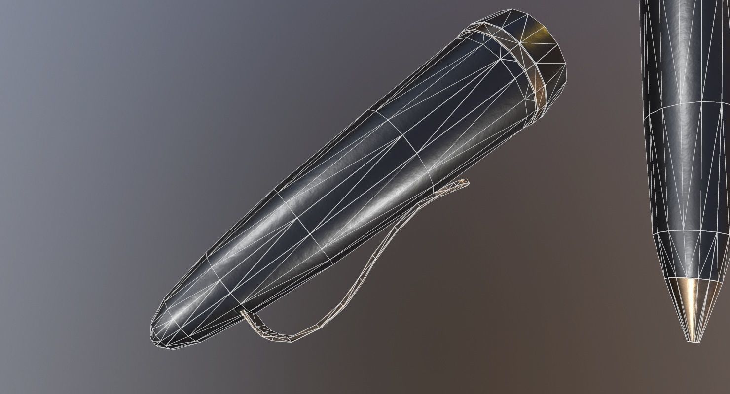 Pen Game Ready Low-poly 3D model_14