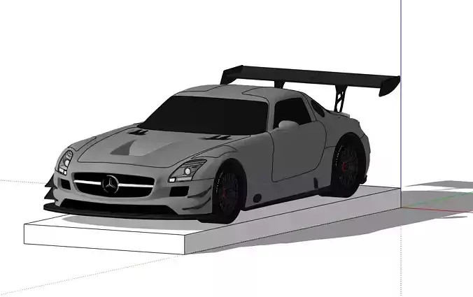 Mercedes Benz SLS AMG GT3 SketchUp Pro 2019 Race Car 3D model