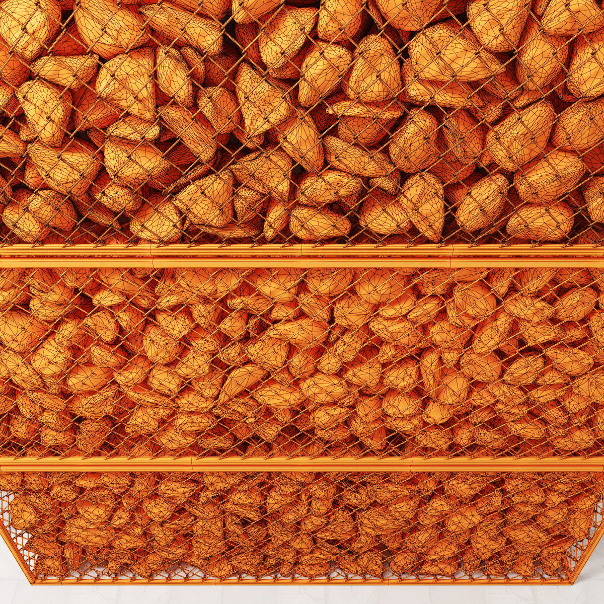 Gabion rock stone 3D model_7