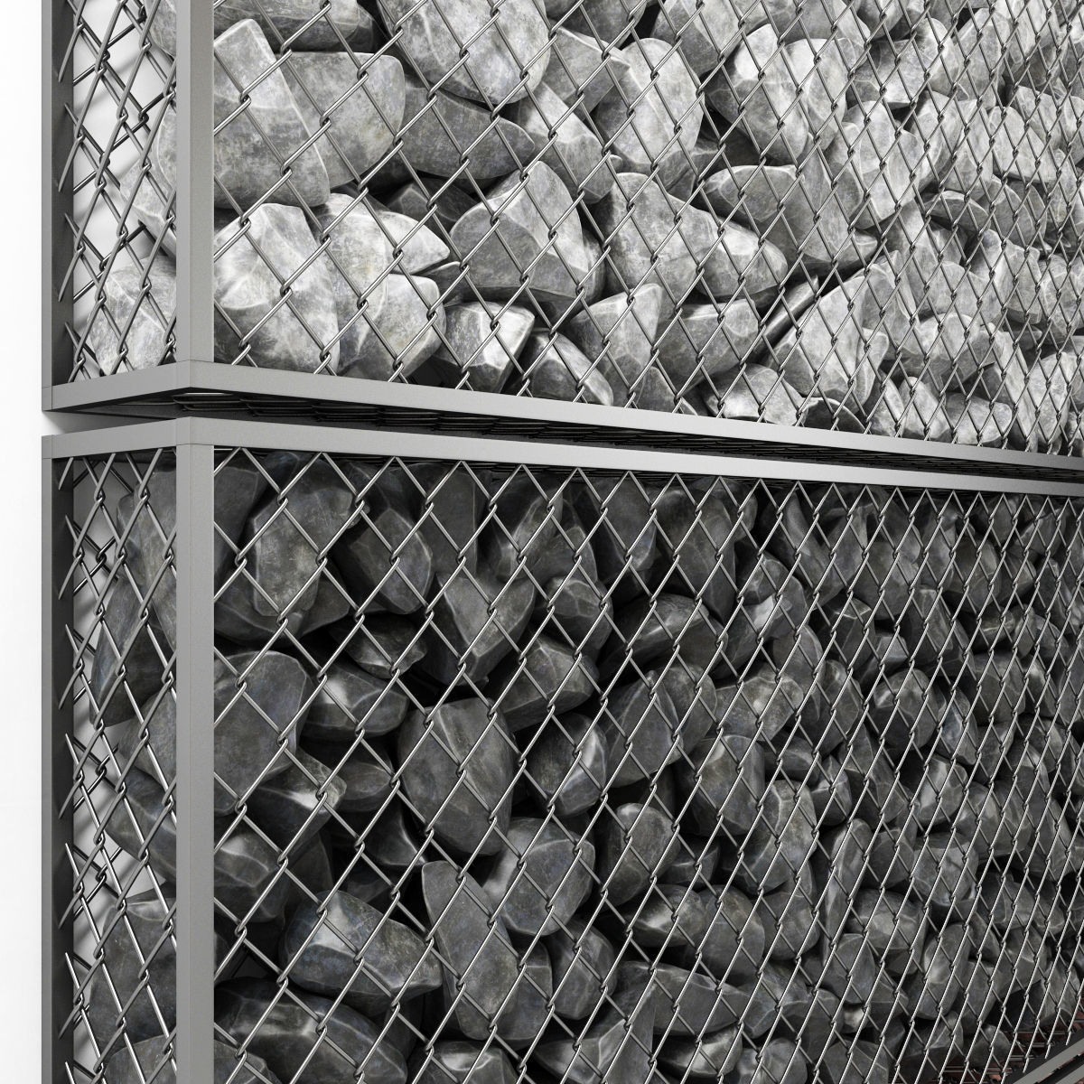 Gabion rock stone 3D model_1