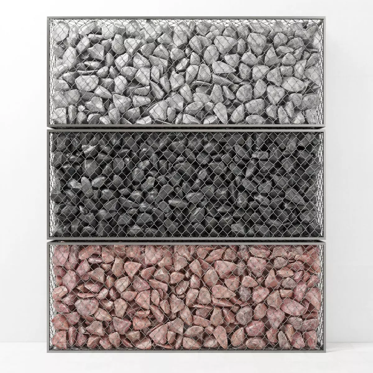 Gabion rock stone 3D model_0