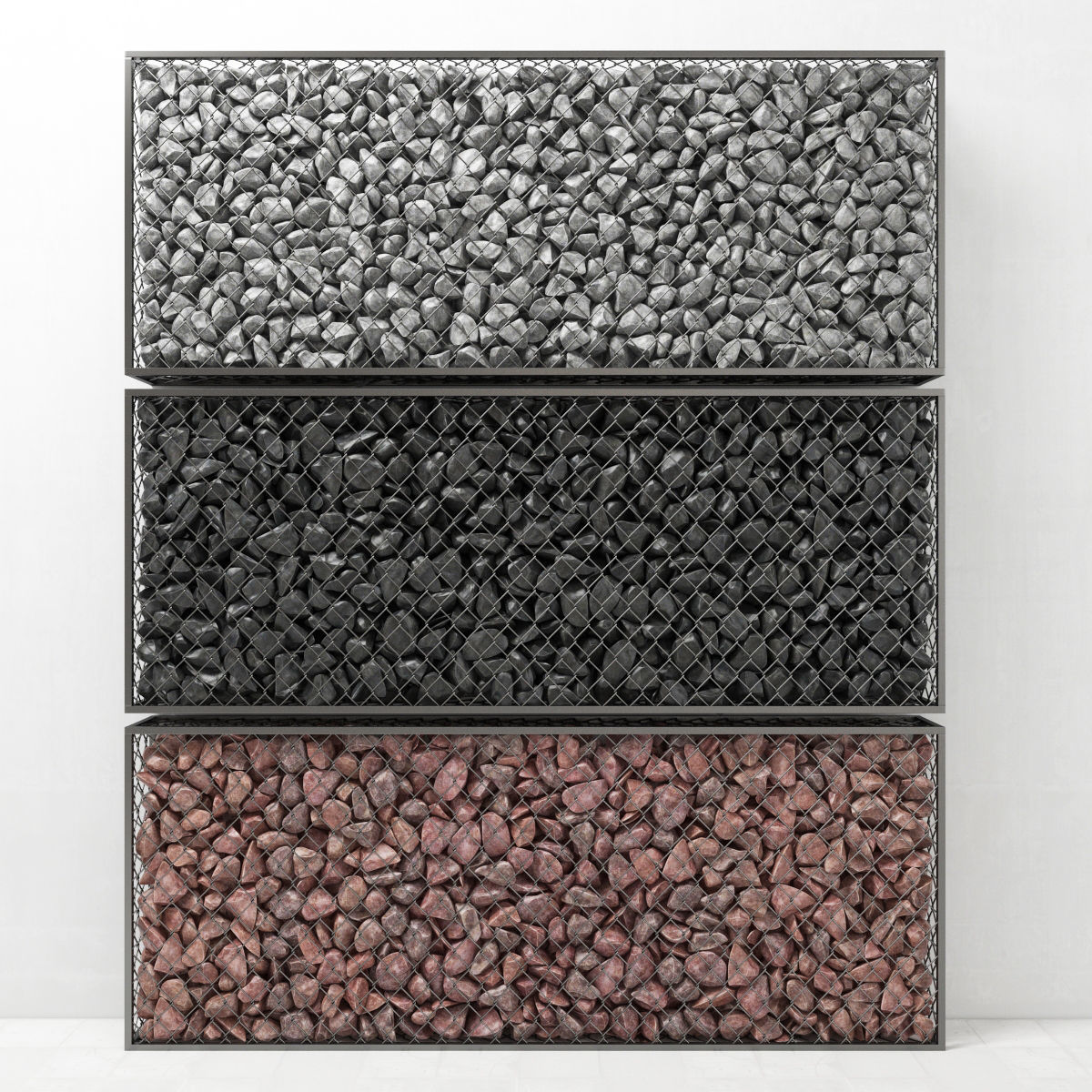 Gabion rock stone 3D model_4